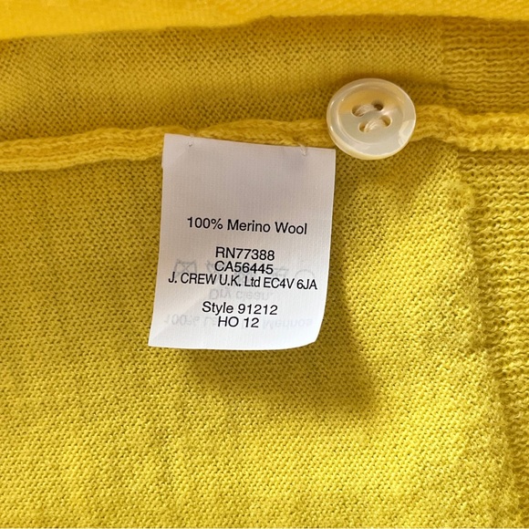 NWOT J.Crew yellow button front cardigan sweater L - Picture 4 of 7